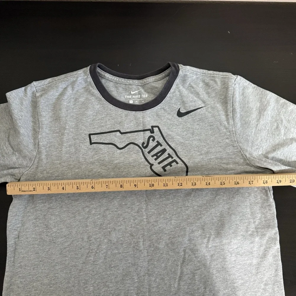 Nike Florida State‎ gray Ringer tee shirt Size Medium Vintage Style